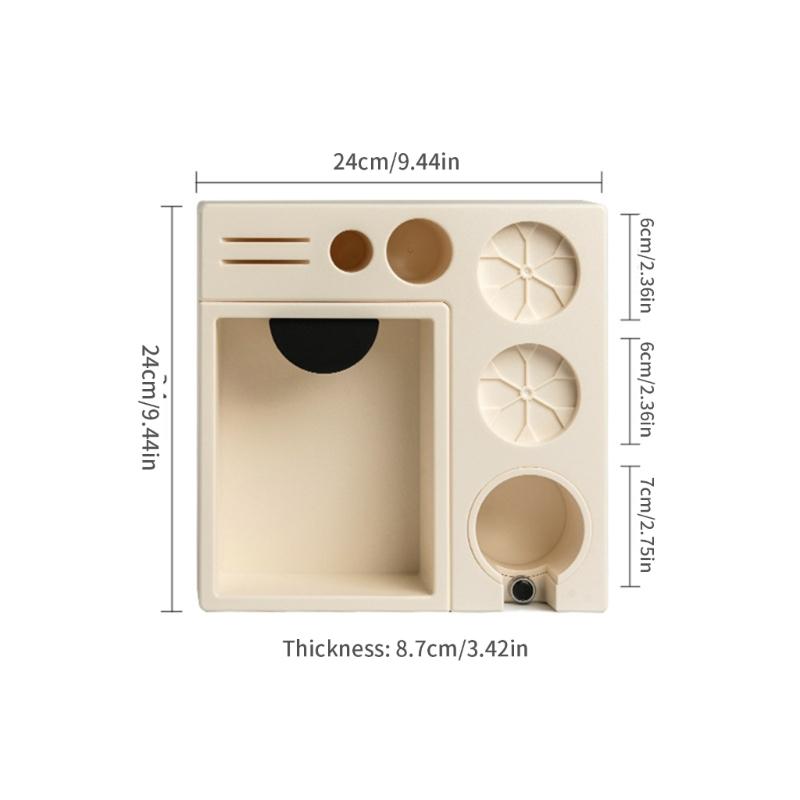 Прочная АБС-пластиковая станция для кофейных инструментов с съемным нок-боксом и эргономичной планировкой для эффективной организации процесса приготовления кофе