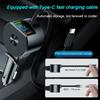 Car Charger Retractable PD 30W Cable For IPhone/Android Digital Display Quick Car Chargers Adapter Car Charger Accessories R4L5