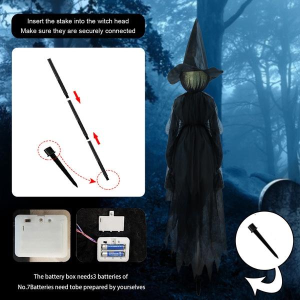 Halloween Voice Control Induction Luminous 1 People Holding Hands Witch Hen Party Backdrops Halloween Birthday Party Decoration