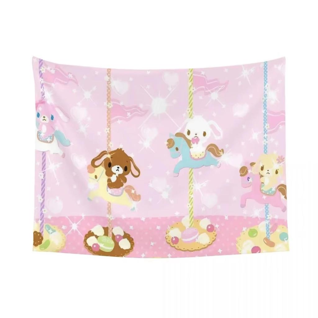 Sanrio Sugarbunnies Anime Printed Tapestry Hanging Wallpaper Kawaii Cartoon Decoration Background Backdrop Supplies Photo Props