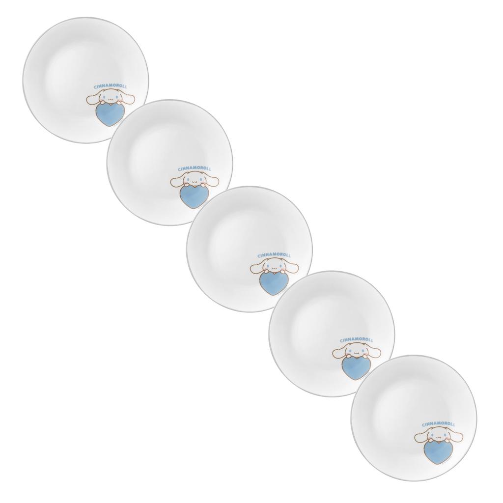 PEARL METAL CORELLE 17cm Outer Microwave Oven Dishwasher Cinnamoroll Small Plates Set of Plates, Diameter, Shatter-resistant, Lightweight, Safe, Safe,