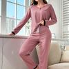 Autumn Winter Pajamas for Women Long Sleeves Pajama Milk Silk Woman Pajama Solid Sleepwear Female Soft Loungewear