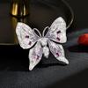 SUYU Women's Light Luxury Design Elegant Inlaid Zircon Butterfly Brooch Fashionable And Versatile Niche Design Sense Brooch