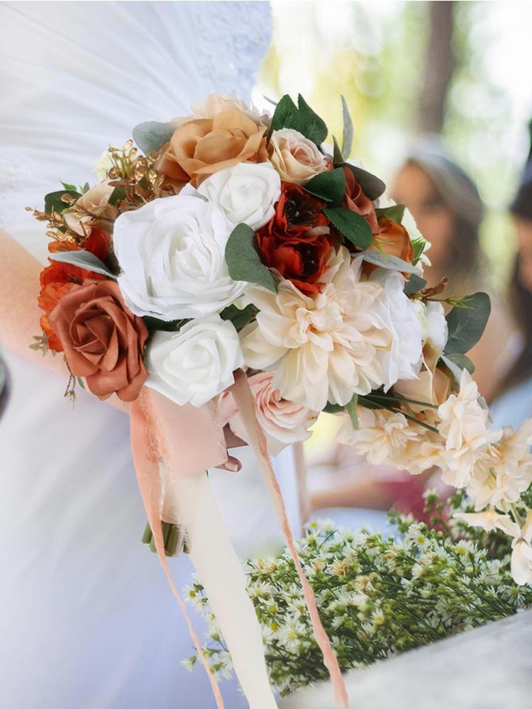 1шт искусственный букет каскадные искусственные цветы свадебные букеты для невесты свадебные букеты для невесты для свадебной церемонии и годовщины