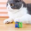 100PCS Cat Spring Toys Cat Mouse Ball Toys for Indoor Cat Colorful Durable Chewing Scratch EVA Ball Training Balls Pet