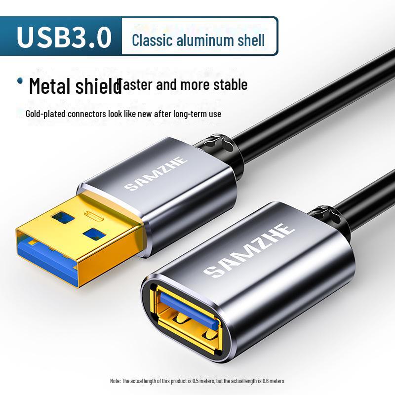 Удлинительный кабель USB 3.0, «папа-мама», позолоченная головка, длина 1–5 м, для передачи данных, клавиатуры, флеш-накопителя.