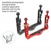 Алюминиевый сплав Двуручный Diving Bracket DSLR Микро-однокамерный Motion Camera Регулируемый Двуручный кронштейн