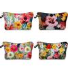 Женская косметичка с цветочным принтом, органайзер для туалетных принадлежностей, дорожный чехол для хранения 6887