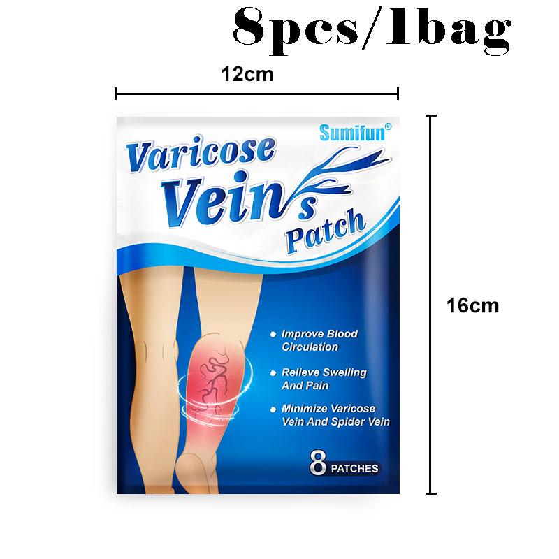 8 шт./пакет, пластырь для варикозного расширения вен, флебит, васкулит, наклейка для лечения бедра, паук, удаление обезболивающего пластыря, удаление сосудистой закупорки