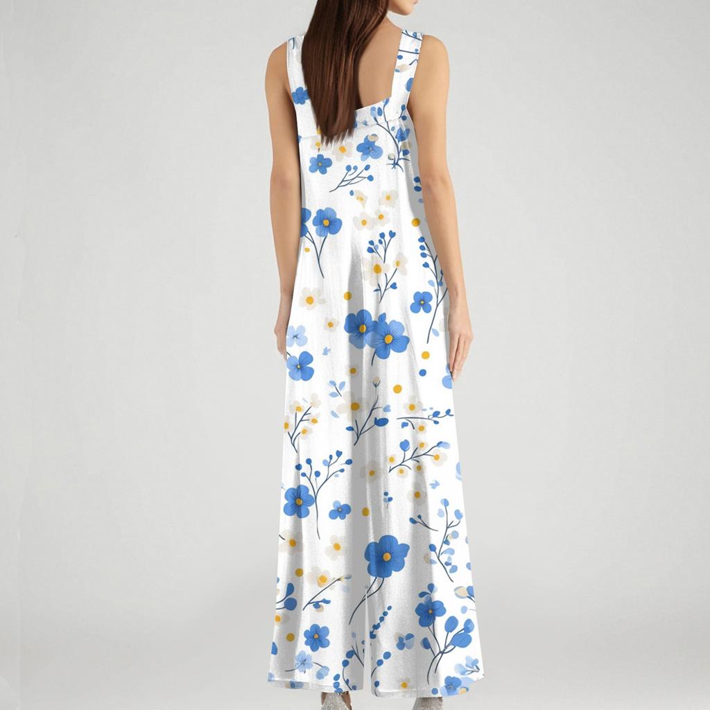 Женский комбинезон с принтом, повседневный свободный комбинезон