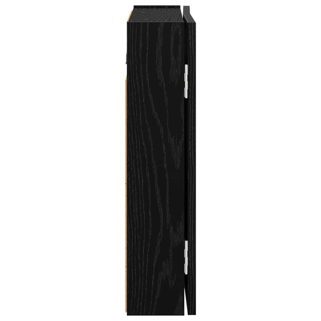 Dartboard Cabinet Black Oak Effect 56 x 12 x 53.5 cm
