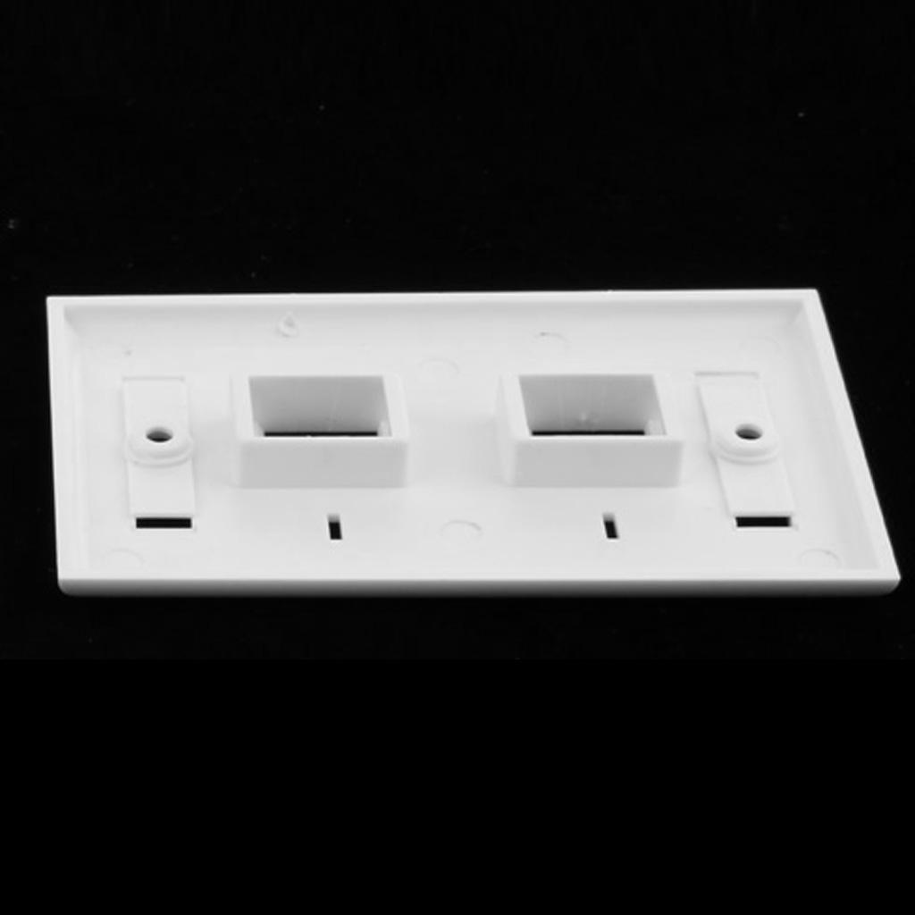 120MM Wall Plate Dual Port Network Socket Outlet Panel Combo