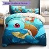 Squirtle Cartoon Pattern Bedding Home Decoration Birthday Gift (1 * duvet cover + 2 * pillowcase, without core)