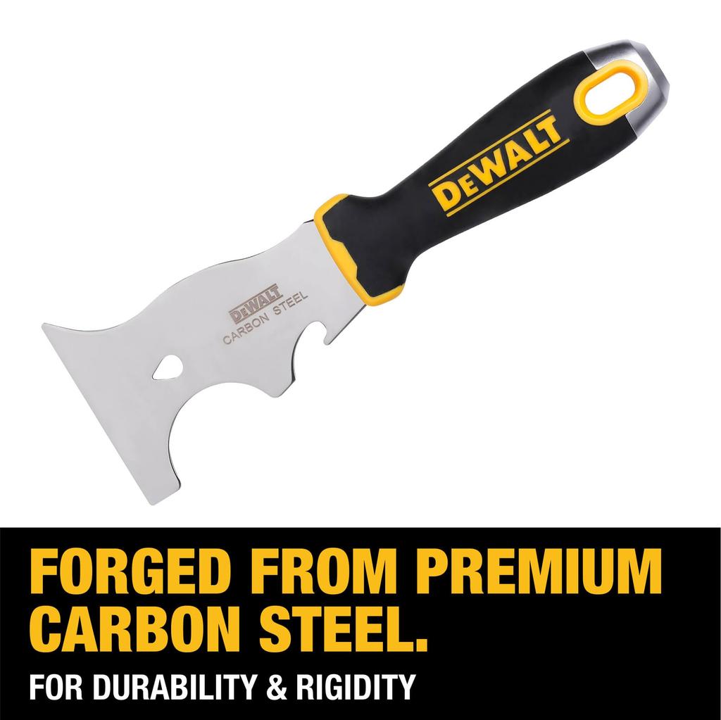 Многофункциональный инструмент маляра DEWALT 9-в-1, углеродистая сталь, с рукояткой с мягким покрытием, DXTT-2-200