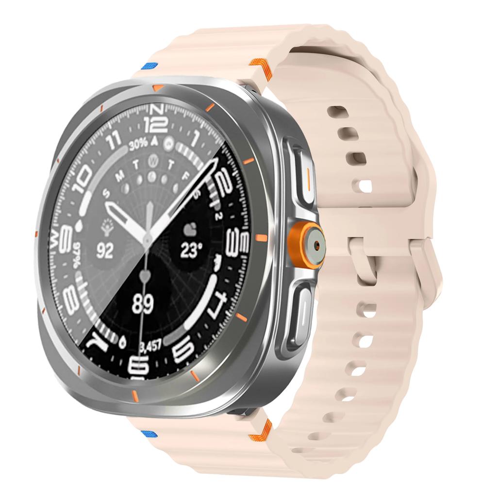 Ремешок+Переход на Ультра Чехол для Samsung Galaxy Watch 7 6 40 44мм Обновление до Galaxy Watch Ultra 47 Защитное стекло для экрана