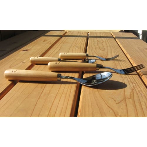 Nagao WaiWai Kitchen Dessert Spoon and Dessert Fork, Set of 2, Made in Japan