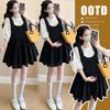2026 Summer Short Sleeve Hollow Out T-shirt & Reversible U-Neck Doll Dress Maternity Set