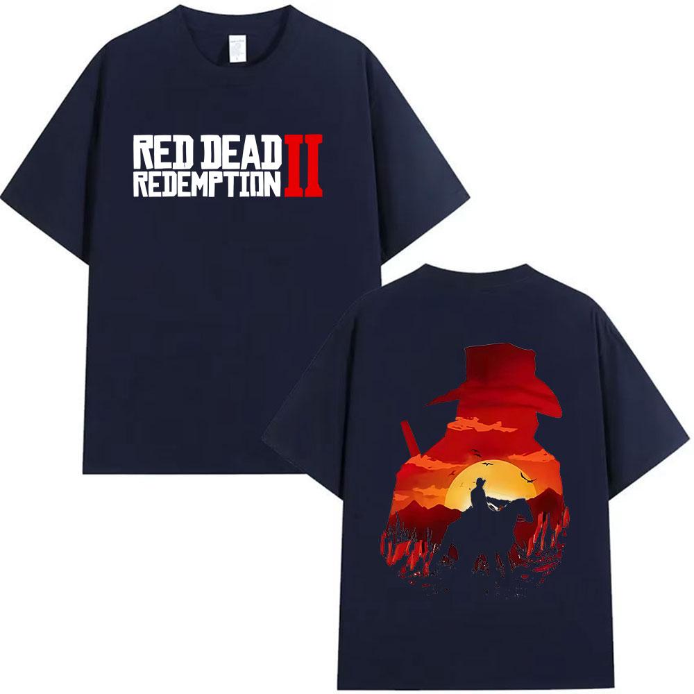 Red Dead Redemption 2 Артур Морган игрок графическая короткорукавная футболка мужская готический стиль чисто всесезонная парная топ