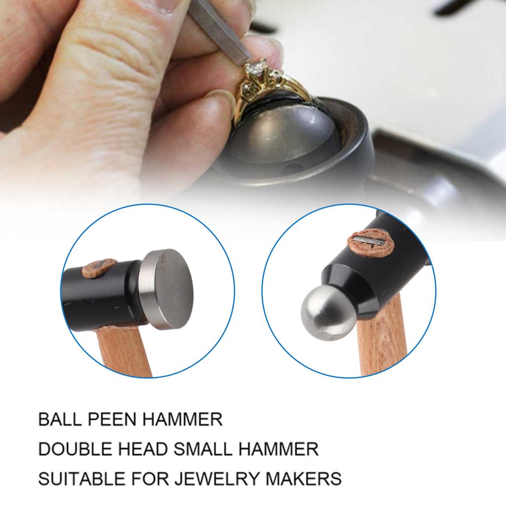 Round Hammer Ball Peen Hammer Household Jewelry Processing Hammer Tool (Large)