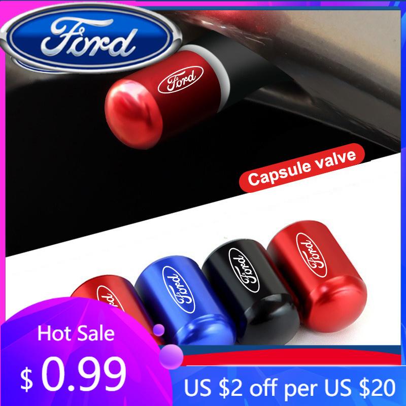 Новая автомобильная наклейка 2026 2025 Горячая 4 шт. Колпачки для клапанов колес автомобильных шин Покрышки для штоков обода шин Водонепроницаемые для Ford RS ST Ranger Mondeo Mk4 Mu