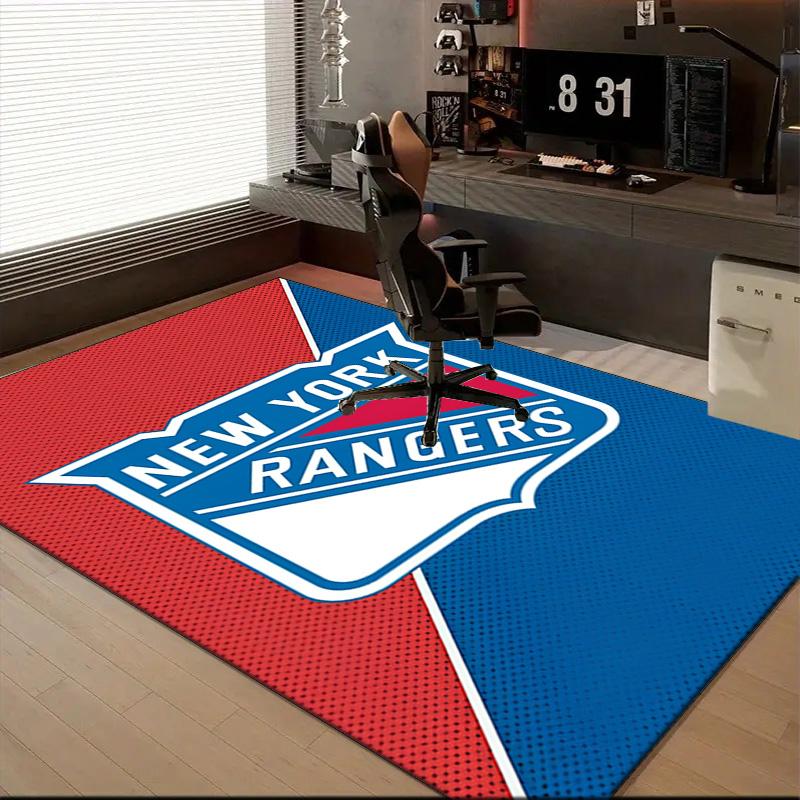 New York Crest Floor Mat for Living Room, Game Rooms, Office, Bedroom, Office Floor Mat Playful Design, Christmas fan gifts