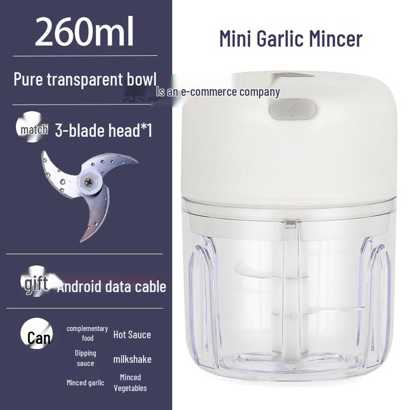 Compact Wireless Electric Garlic Chopper & Masher: Multi-functional Kitchen Tool for Mincing and Mashing Garlic