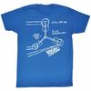 Back to the Future Flux Sketch Royal Adult T-Shirt