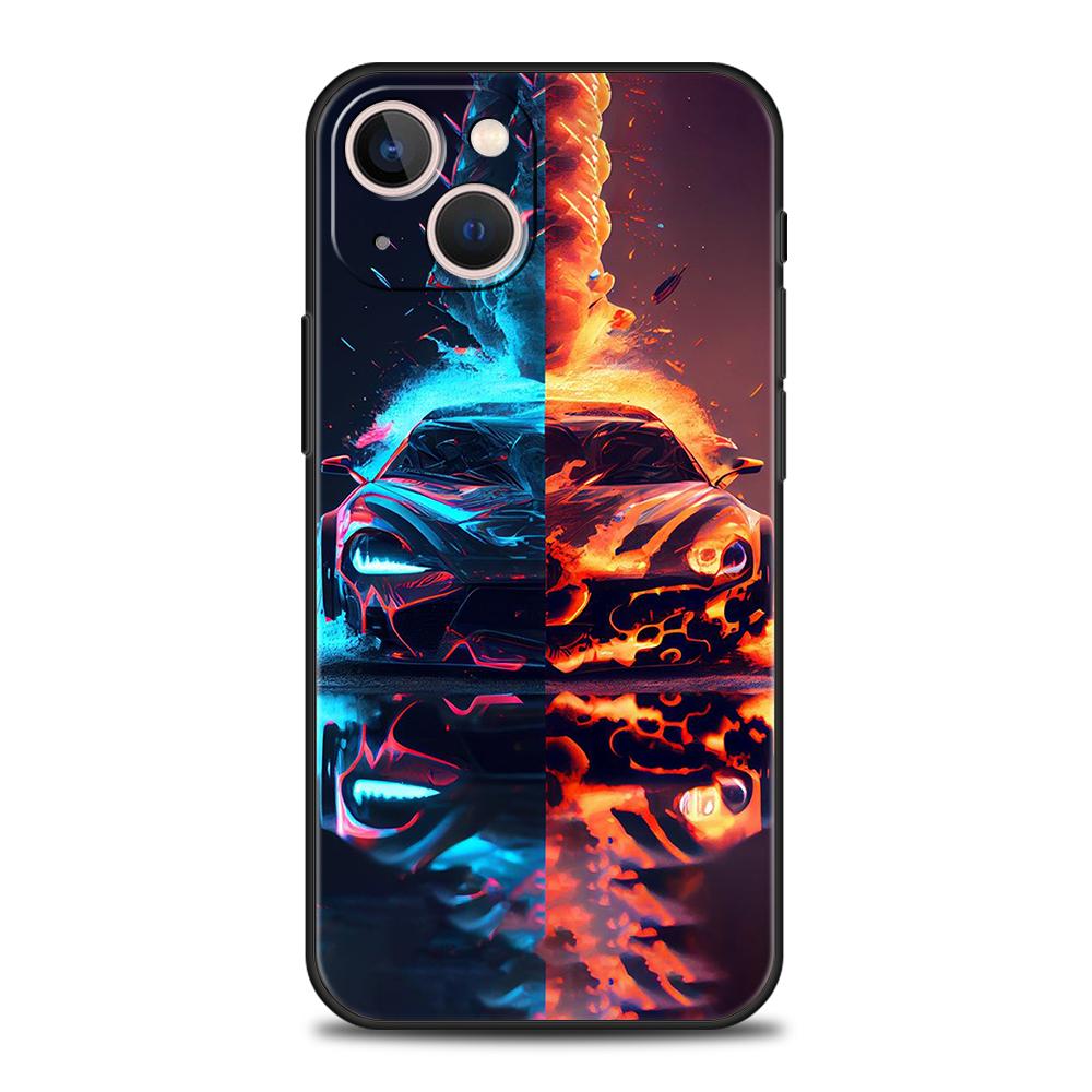 Новый чехол для телефона в форме спортивного автомобиля для iPhone 16 15 14 13 12 11 Pro Max 7 8 Plus XR XS силиконовый мягкий чехол-футляр для сумок-чехлов