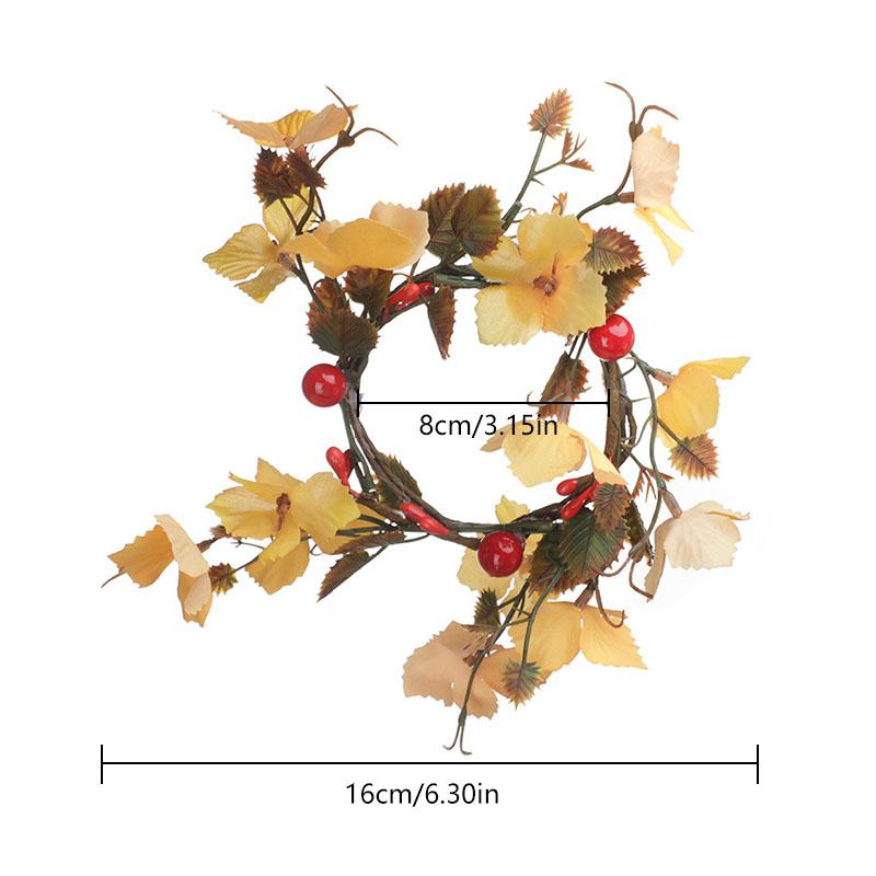 1 шт. кольцо для свечи, подсвечник, украшение, венок, маленький пенопласт, прочный чехол для бутылки вина, искусственный цветок, кольцо-столб, красный