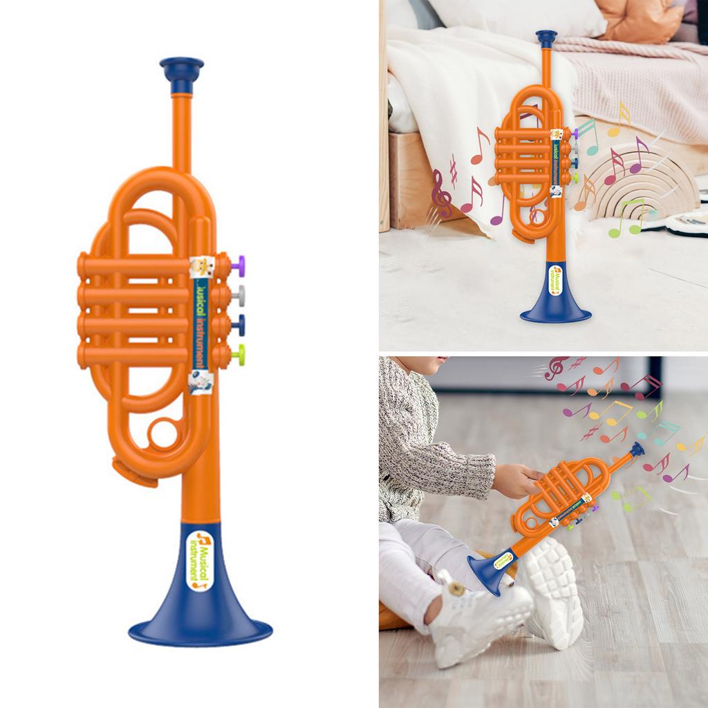 Realistic Children Trumpet Toy Musical Instrument Toy for Kids Music Interest Development Safe Educational Toy for Child