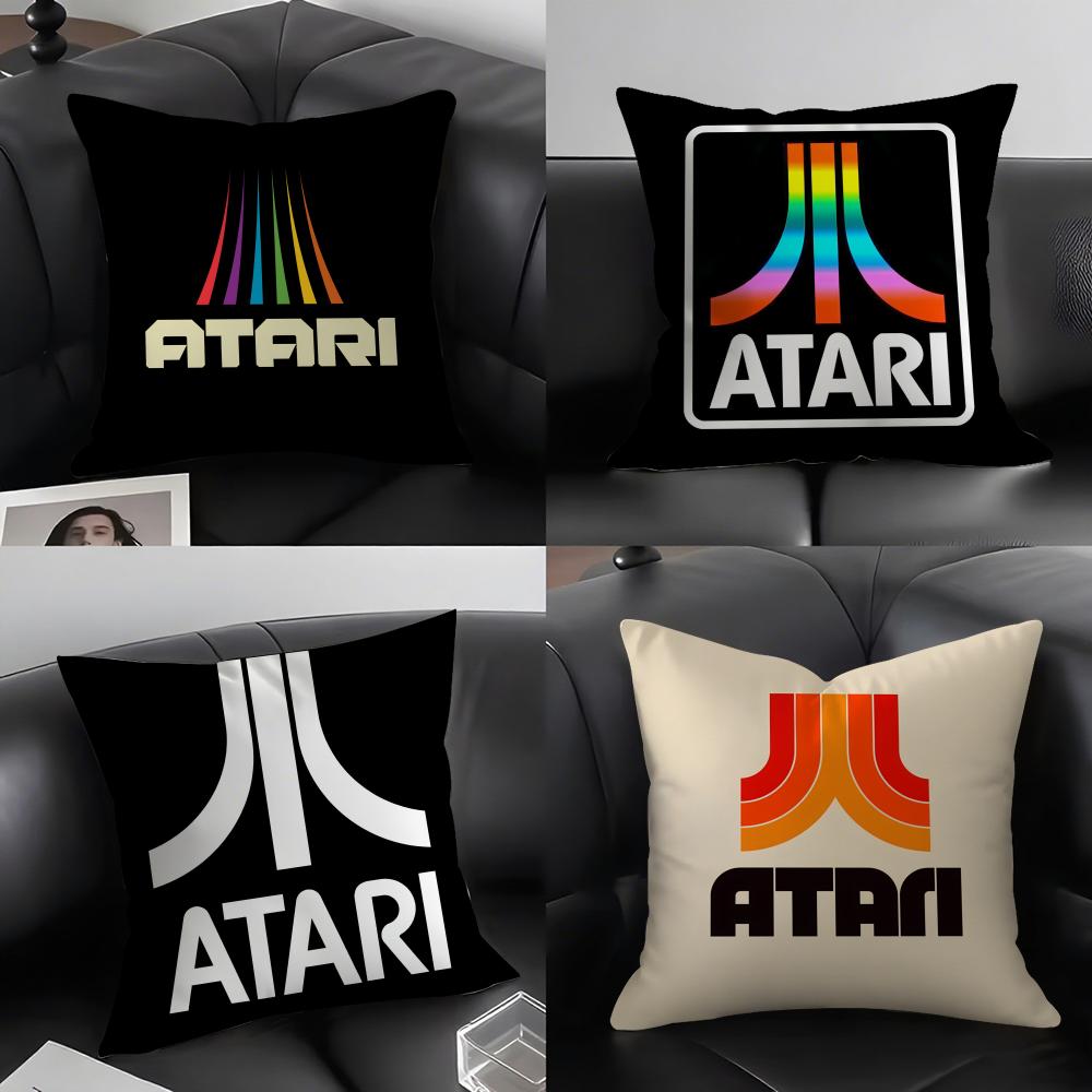 Hot AAtaris Game Logo Cushion Cover Elegant Comfort Pillowcase Sofa Bed Doublesided Printed Invisible Zipper Home Decor