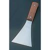 Intec Kaneki Large Triangular Wooden Spatula, Stainless Steel Blade, Brown Natural Wood Handle, Made In Japan, WSV05001