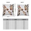Giraffe Family Unit Square Pillowcase Polyester Linen Velvet Creative Zip Decorative Pillow Case Home Cushion Cover