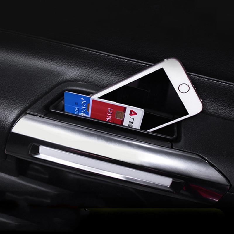Оригинальный ящик для хранения на двери автомобиля для Ford Mustang 2015-2022, АБС-пластик, автомобильная дверная ручка, органайзер, боковая коробка для салона автомобиля
