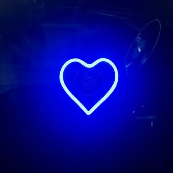 Светодиодный неоновый светильник в форме сердца, режимы вспышки, суперяркий, простая установка, светодиод