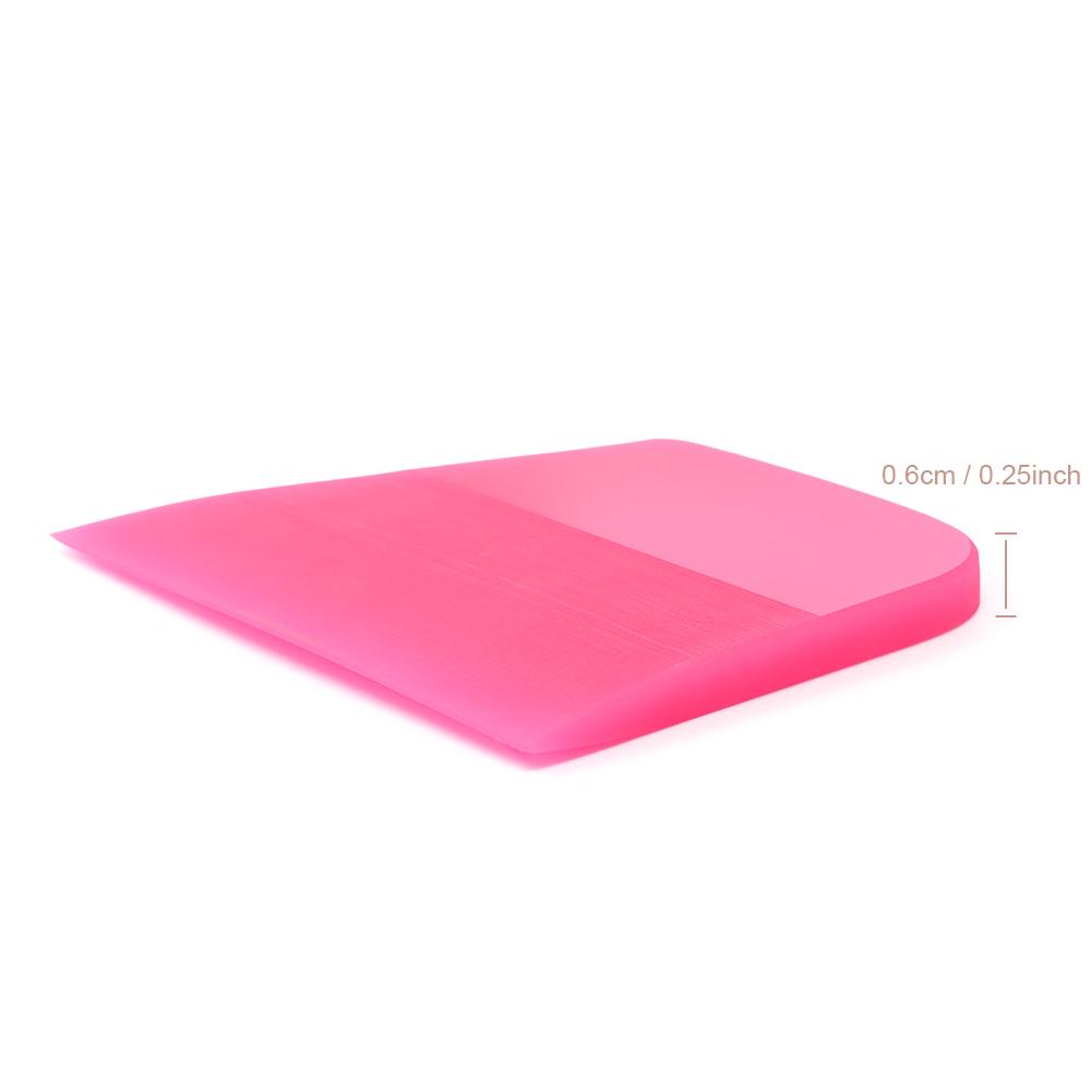 EHDIS Pink Rubber Scraper Soft PPF Wrapping Car Tools Wash Accessories Vinyl Tint Window Film Glass Water Removal Card