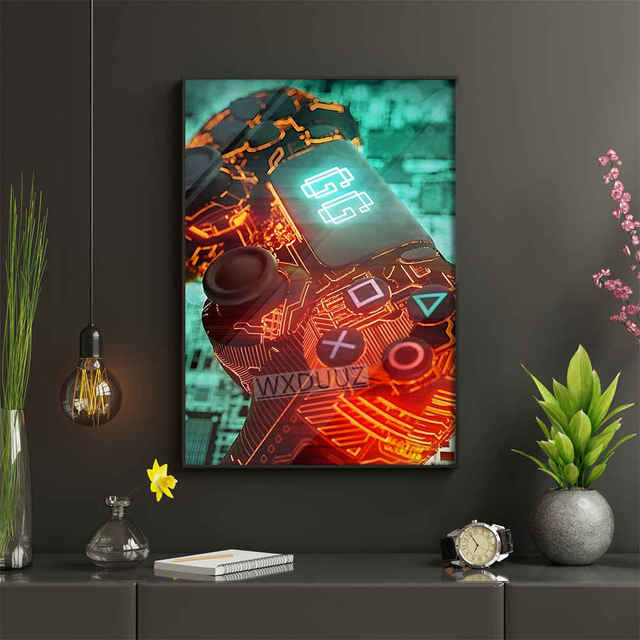 Неоновая игра 80-х годов, эстетическая видеоигра, Kawaii, декор для геймерской комнаты, скандинавские принты, настенное искусство, винтажные постеры, холст, кафе, качественная живопись