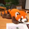Stuffed Anime Figure Doll Turned Red Panda Plushie Doll Fluffy Hair Red Raccoon Animals Hug Throw Pillow Kids 30-60cm