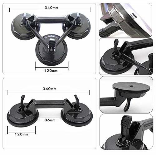 Super Strong Vacuum Lifter with Large Suction Cups, Ideal for Repairing Dents On Glass and Cars, Carrying Luggage, and More, Maximum Load Capacity: 15