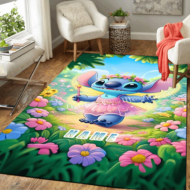 Custom 1Pc Stitch Flower Garden Rug Office Carpet Indoor Outdoor Entrance Doormat Nonslip Soft And Comfortable Living Room D916288