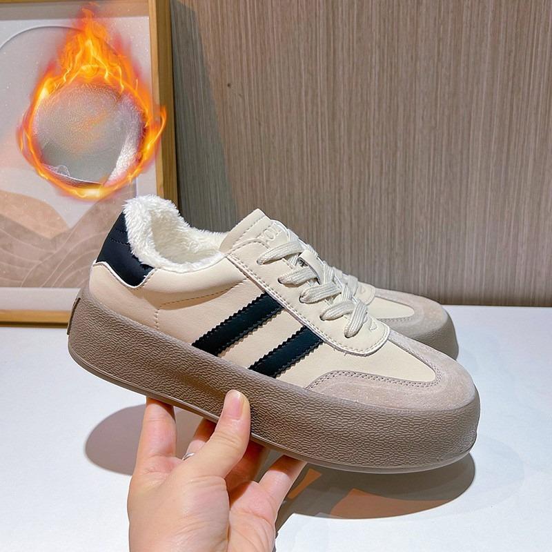 Genuine Leather De Training Shoes Thick Bottom Sports White Shoes Retro Gump Shoes Casual Women's Shoes