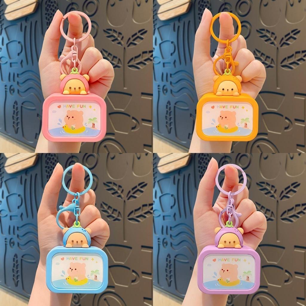 Очаровательный силиконовый ночник-брелок в виде медвежонка, милый мультяшный дизайн для подарков