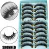 Pure Hanmdade Fluffy Eyelashes Extension Tools False Eyelashes 3D Faux Mink Hair Thick Long