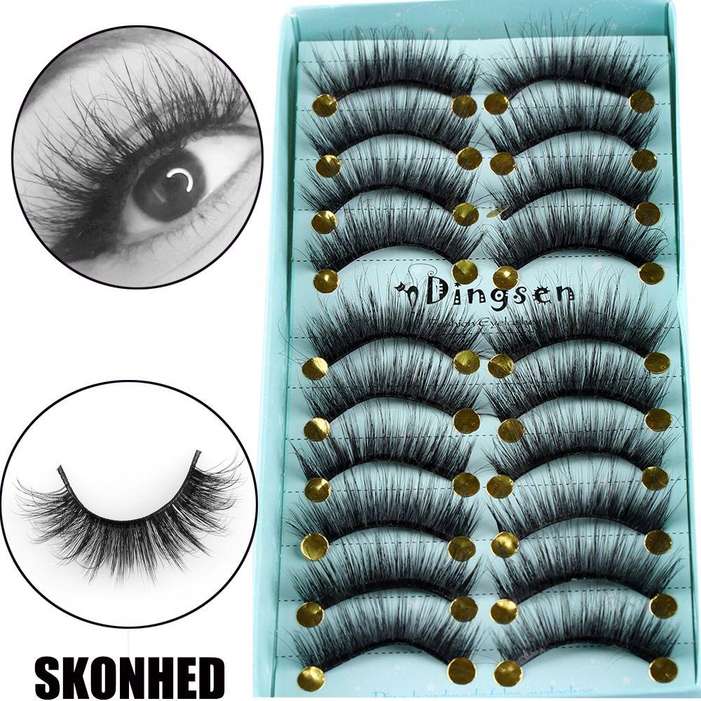 Pure Hanmdade Fluffy Eyelashes Extension Tools False Eyelashes 3D Faux Mink Hair Thick Long