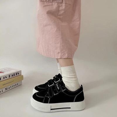 Женская обувь черного цвета на высокой платформе, повседневная легкая парусиновая обувь для женщин, дизайнерская роскошь, удобная и элегантная, новая