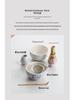 Handmade Japanese Cherry Blossom Matcha Bowl with Whisking Tool, Imitation Song Dynasty Tea Stirrer, and Hyakuhon-date Chasen Stand
