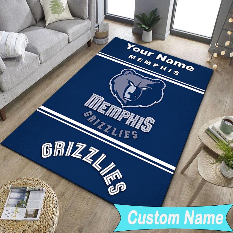 Custom NameCity Grizzlies Bear Logo Carpet, Indoor Rug, Chair Rug, Living Rooms, Doormat Made From Polyester Home Decor Birthday Christmas Gifts