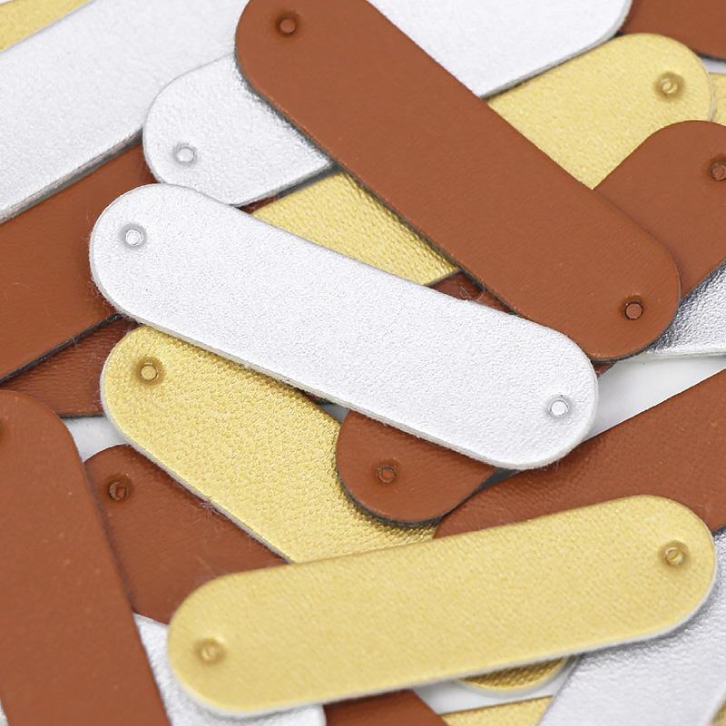 20pcs Blank PU Leather Labels For DIY Craft Sewing Garment Accessories Vintage Jeans Bags Tags Decor Supplies