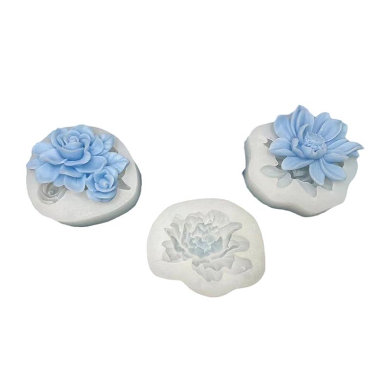 Lotus Gardenia украшения для торта силиконовая форма для самостоятельной выпечки на кухне мыло ручной работы форма для ароматерапии гипсовый торт шоколадная форма