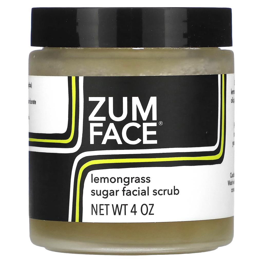 ZUM, Zoom Face, скраб для лица с лемонграссом и сахаром, 4 унции.
